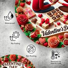 Biển kim loại tròn 7,8" X 7,8" - Chống nước và tia UV, Thích hợp để trang trí treo quán cà phê, nhà bếp và quầy bar | Nghệ thuật treo tường bằng kim loại bền và chống phai màu, Phong cách ngẫu nhiên - Nhiều màu - Xem 4