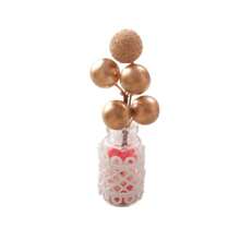 1pc 1:12 Scale Miniature Model Potted Hyacinth Plant, Dollhouse Decor, BJD Accessory, Christmas Decoration, Golden & Silver Poinsettia, Christmas Gift