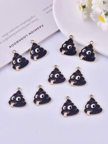 10 件/包 哥特式风格月亮与乌鸦图案合金珠宝吊坠 女士款、耳环、项链 - 彩色 - 查看 7