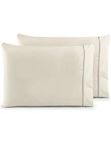 Kit 06 Pillowcases Percale 200 Threads Cotton Stick Stitch Pillow - 玫瑰灰色稻草 - 查看 5