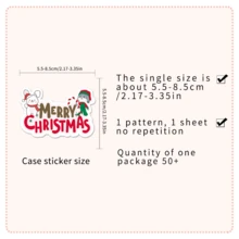 50 personalisierte Weihnachts-Graffiti-Aufkleber, Cartoon-Urlaub, kreative Dekoration, Gepäck- und Handyhüllen-Aufkleber