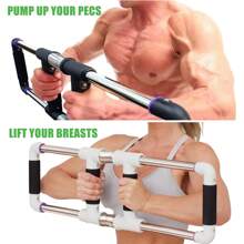 Push Down Bar Brusttrainer Fitnessgerät für Zuhause - Krafttraining Sportgerät für Brustmuskeln, Arme, Schultern, Bauch, Rücken - Home Gym Equipment Brust Expander Trainingsgerät für Zuhause - Schwarz - Übersicht 4