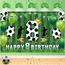 1pc Football Themed Birthday Party Backdrop Decorative Banner, Suitable For 6-11 Years Old Birthday Party, Photography Studio, Multipurpose Spring/Summer Banner Decor - No Electricity Needed, Home Decor, Party Decor, Birthday Cake Table, Poster Hanging Banner, Vinyl Decor, Photo Studio Props, 150cm/59in*100cm/39in - Multicolor - View 18