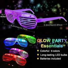 Halloween 1/5/10/20/30/220pcs, Random Light Up Glasses, LED Sunglasses, Glow In The Dark Party Supplies, Flashing Toy Glasses, Party Gifts Birthday Party Gifts