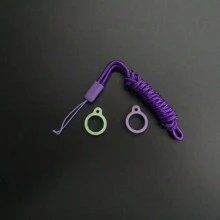 6 件硅胶挂环，助听器支架，电容笔，铅笔，圆珠笔，防丢扣保护环，带徽章卷轴的彩色笔夹，龙虾扣，适用于笔，文具，身份证挂绳，可调节项链挂绳可更换吊坠，方便医生，护士，办公室工作人员携带，钥匙链配件 - 彩色 - 查看 9