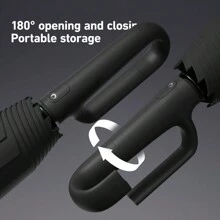 1pc Automatic Folding Umbrella With Buckle, Convenient To Carry. Larger, Thicker, Stronger. Suitable For Men & Women, Portable Windproof & Rainproof, Double-Layer Protection, Various Frame Designs, Snap Or Rotary Handle, Multiple Colors (Due To Different Batches, The Fabric, Frame Color, English Letter Pattern Design, Button Shape And Rib Color Are Randomly Matched. We Apologize For Any Inconvenience Caused) Summer Cooling,Beach,Travel