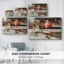 1pc Gallery Wrapped Ready  To Hang Canvas   Vintage Wall Art, Funny Christmas Santa Claus And The  Boys At  The  Bar  Art Wood Frame Canvas, Ready To Hang, Holiday, Mother's Day New Year Halloween Christmas  Gift