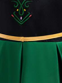 Vestido de inspiración de la Princesa Anna de Frozen para niñas, disfraz de la Reina de Hielo, vestido de princesa para fiesta, Navidad o cosplay