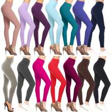 Women's Single & Multi-Item Pack Of Randomly Assorted Cotton Leggings - 2 件裝隨機挑選 - 查看 1