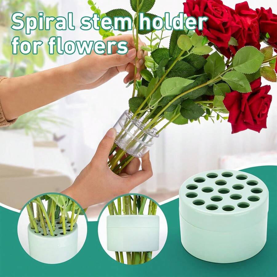 1/2/4pcs Reusable Flower Stem Holder: Plastic Spiral Flower Stem Supports For Arranging Bouquets