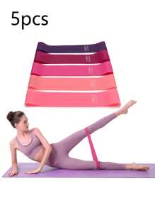 5 Dây kháng lực thể hình nhiều màu, Dây tập yoga co giãn cho bài tập Squat, Mông, Phục hồi chức năng, Điêu khắc - Nhiều màu - Xem 2