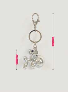 HXXOOS 1 Peça Pingente de Metal Estilo Ins de Moda Feminina Y2K, Pingente de Chaveiro de Metal Prateado para Bolsa, Mochila, Carro, Adequado para Mulheres, Profissionais de Colarinho Branco, Senhoras, Mulheres, Meninas - Use este pingente para realçar o estilo da sua bolsa