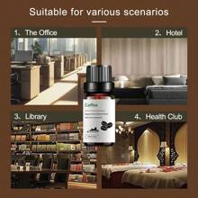 1 Stück 100% natürliches Kaffee Luftbefeuchter Aromatherapie Einzelnes ätherisches Öl, geeignet für Zuhause, Auto, Schlafzimmer, Badezimmer, Schönheitssalon, Hotelzimmer, um schlechte Gerüche zu beseitigen und den Duft von Frische und Entspannung zu verstärken, 10ml / 0,33 fl.oz