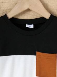 Bộ 2 áo dài tay màu trơn đơn giản cho bé trai, thu/đông - màu đen - Xem 3