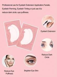 Waloshow 50-100-150-200pairs Eye Patches Eyelash Extension Under Eyelashes Fake Lashes Stickers Lash Extension Supplies Patches For Building Eyelid - Pink - View 5