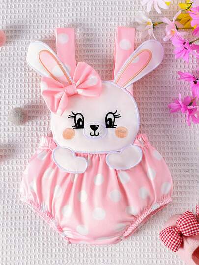 1 Stück süße Tierdruck rosa Baby/Kleinkind Mädchen Hosenträger Shorts, leicht für den Sommer