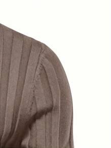 Men's Brown Turtleneck Sweater, Ribbed Knit Pullover For Men, Long Sleeve Knit Sweater With Vertical Stripes, Slim Fit Men's Sweater, Stylish And Comfortable Turtleneck Knit Sweater, Men's Soft Knit Sweater For Fall And Winter, Warm And Breathable Turtleneck Sweater For Men, High-Quality Ribbed Knit Sweater, Classic Men's Turtleneck Pullover, Lightweight Knit Sweater For Casual And Business Wear, Elegant Men's Turtleneck Knit Shirt, Comfortable Men's Ribbed Sweater For Layering, Slim Fit Long Sleeve Knit Sweater For Men, Fashionable Turtleneck Sweater For Men's Wardrobe, Versatile Knit Sweater For Office, Weekend, And Daily Wear, Men's Warm Knit Sweater For Autumn And Winter, Soft And Cozy Men's Ribbed Sweater Turtleneck Knitting Sweater, Men's Leisure Warm Solid Color High Elastic Pullover Sweater Autumn And Winter - 杏色 - 查看 5