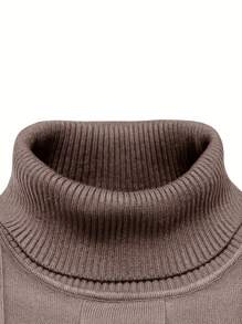 Men's Brown Turtleneck Sweater, Ribbed Knit Pullover For Men, Long Sleeve Knit Sweater With Vertical Stripes, Slim Fit Men's Sweater, Stylish And Comfortable Turtleneck Knit Sweater, Men's Soft Knit Sweater For Fall And Winter, Warm And Breathable Turtleneck Sweater For Men, High-Quality Ribbed Knit Sweater, Classic Men's Turtleneck Pullover, Lightweight Knit Sweater For Casual And Business Wear, Elegant Men's Turtleneck Knit Shirt, Comfortable Men's Ribbed Sweater For Layering, Slim Fit Long Sleeve Knit Sweater For Men, Fashionable Turtleneck Sweater For Men's Wardrobe, Versatile Knit Sweater For Office, Weekend, And Daily Wear, Men's Warm Knit Sweater For Autumn And Winter, Soft And Cozy Men's Ribbed Sweater Turtleneck Knitting Sweater, Men's Leisure Warm Solid Color High Elastic Pullover Sweater Autumn And Winter - 杏色 - 查看 4