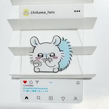 Sanrio 1pc Kii Usachi Same Style Transparent Card Ins Style Cute Eating Grain Check In Creative Photo Decoration Gift