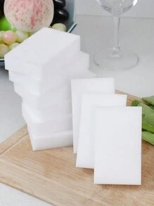 5/10pcs 魔术海绵橡皮擦 泡沫清洁垫 多功能家用清洁海绵 厨房洗碗海绵 适用于家具、浴室、浴缸、水槽、地板、地面、墙壁、清洁用品、家用小工具 适用于多场景清洁污渍 - 彩色 - 查看 1