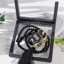 1 Set de Anillo Contador de Oración con Rhinestones, Cuentas de Tasbih Musulmán y Pulsera de Tasbih - Multicolor - Ver 13