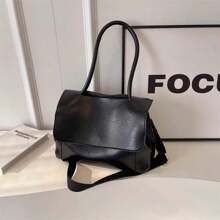 Genuine Leather Satchel For Women Handmade Vintage Top Handle Handbag Retro Cowhide Crossbody Handbags Purse - màu đen - Xem 1