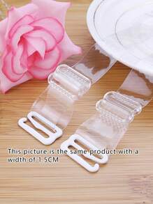 4 件女士透明隐形防滑胸罩肩带、细肩带内衣配件 - 彩色 - 查看 4