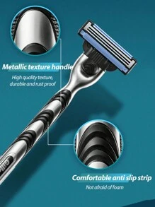 Maquinilla de afeitar Gillette Fusion3 para hombres, 4 cartuchos de repuesto | Maquinilla de afeitar de triple hoja para hombres, logra fácilmente un afeitado al ras. Diseño de hoja abierta para un enjuague fácil. - 4 cuchillas - Ver 7
