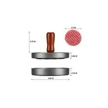 1 个汉堡压模，带 100 张汉堡纸，铝制不粘汉堡肉饼机，适用于牛肉和蔬菜汉堡，烧烤使用，可用洗碗机清洗，厨房工具，公寓必备品，厨房配件