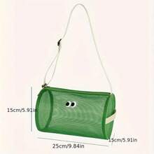 1 件网状游泳装备手提包，大容量斜挎沙滩包，旅行袋 - 彩色 - 查看 5