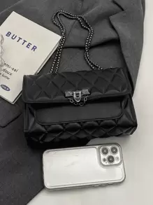 New High-Quality Fashionable Chic Shoulder Small Square Bag With Chain Strap Crossbody Bag, Casual PU Leather Solid Color Quilted Evening Bag, Lightweight Office Commuter Handbag & Purse, Outdoor Travel Vacation Mobile Phone Coin Wallet,Pumpkin,Autumn,Halloween,Fall,Christmas,Thanksgiving,Festival,Cyber Monday,Holiday,Gift,New Year,Snow,Winter,Warm,End-Of-Year,Party,Hand Bags For Women,Purses And Bags,Carteras Para Mujer,Handbags,Purse For Woman,Bags And Purses,Hand Bag,Women Purse,Big Purse,Cute Bags,Pink Purse,Shoulder Bags,Cartera Para Mujer Elegante - 黑色 - 查看 7
