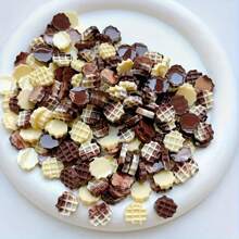 20/50/100pcs/Mixed Random Resin Chocolate Replica Decorative Nail Art Set, For Manicure & DIY Crafts, Various Mini Realistic Chocolate Shapes, Non-Alcoholic Collectible Accessories - Multicolor - View 15