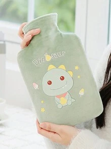 1pc 500/1000ml注水PVC热水袋简约时尚防爆冲水暖水袋毛绒暖宫暖肚学生可爱浇水暖手宝水袋 - 彩色 - 查看 5