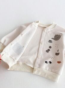 男婴卡通图案飞行员夹克和裤子 - 彩色 - 查看 6