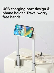 18 Inch Computer Case With Front Door And Laptop Compartment, Hard Shell Luggage Compartment With Built-In TSA Luggage Lock, Lightweight PC Travel Case With Hard Edges, Suitable For Both Women And Men, Equipped With Rotating Wheels Suitcase Travel Suitcase Suitcases Suit Case Travel Luggage Waterproof Carry On Suitcase Carry On Hand Luggage Summer White