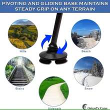 MULETAS PLEGABLES LED DE ALUMINIO MANGO BASTÓN BASTONES - Gris - Ver 2