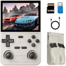 K36 Retro Handheld Game Console, Supports 9000+ Games, Equipped With 64G TF Card, Portable Mini Retro Video Games Console, 3.5-Inch IPS Screen, 640x480 Resolution, 500nit (Black) ﻿