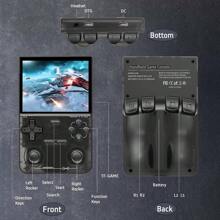 K36 Retro Handheld Game Console, Supports 9000+ Games, Equipped With 64G TF Card, Portable Mini Retro Video Games Console, 3.5-Inch IPS Screen, 640x480 Resolution, 500nit (Black) ﻿