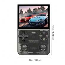 K36 Retro Handheld Game Console, Supports 9000+ Games, Equipped With 64G TF Card, Portable Mini Retro Video Games Console, 3.5-Inch IPS Screen, 640x480 Resolution, 500nit (Black) ﻿