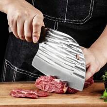 Bộ 8 dao nhà bếp, Bộ dao đầu bếp chuyên nghiệp, Dao thái thịt thủ công bằng thép cacbon cao kèm phụ kiện cho nhà bếp hoặc nhà hàng, Dao khối họa tiết Damascus Nhật Bản Bộ dao đầu bếp kèm túi cuộn - Bộ dao 8 món - Nâu - Xem 5