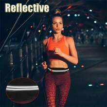 Pochete refletiva para corrida para homens e mulheres - Pochete ajustável à prova d'água com bolso para celular - Ótima para corrida ao ar livre e ciclismo