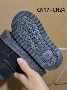 Giày bốt đi tuyết đính sequin mùa đông mới 2024 cho trẻ mới biết đi/trẻ em, giày mùa đông lót nhung dày cho bé trai và bé gái, thích hợp cho cắm trại và hoạt động ngoài trời vào mùa đông (Họa tiết đế ngẫu nhiên) - màu đen - Xem 6