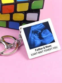 Personalized Ultrasound Key Chain - Daddy Holding Me - Bump Key Ring - Gift For Soon-To-Be Dad - Dad's Birthday Gift From Bump - Baby Scan Gift - Personalized Scan Photo Key Chain - Gift For Soon-To-Be Mom - Birthday Christmas Gift - His & Hers From Bump - Can't Wait To Meet You - Meaningful Keychain - Can Do Photo And Text