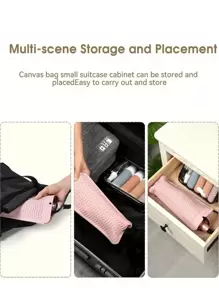 1 件可悬挂硅胶耐热垫，直发器收纳袋组合化妆品收纳袋化妆收纳袋迷你袋直发器旅行袋适用于平板夹、卷发棒、热卷发器、沙龙工具盒旅行小化妆盒配件化妆架刷袋化妆容器化妆包旅行必需品女士配件旅行用品化妆包化妆包返校用品 - 彩色 - 查看 7