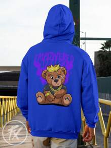 Sweatshirt Bear Money Dollar Gold Streetwear Empowered Apparel Premium Cotton CANGURU 2297 Fluxo Fx - 寶藍色 - 查看 7