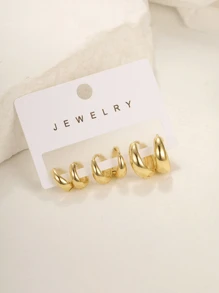 1 đôi bông tai vòng tròn vàng và bạc dày, bông tai vòng tròn nhỏ bằng bạc 925, bông tai vòng tròn vàng thời trang dày thu nhỏ. Có thể xếp chồng để xỏ nhiều lỗ, với phong cách thời trang và tối giản, phù hợp để đeo khi hẹn hò hàng ngày. - bông tai - Xem 3