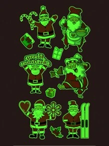 1 miếng dán mặt tạm thời hình ông già Noel phát sáng & Giáng sinh - Quà tặng tiệc ngày lễ được cá nhân hóa, Quà tặng ông già Noel bí mật, Tất & Đồ trang trí ngày lễ - Nhiều màu - Xem 8