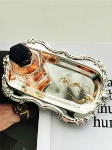 1pc Thick Multi-Functional Tray, Square Towel Tray, Napkin Plate, Cake Snack Plate, Dried Fruit Plate, Suitable For Kitchen, Living Room, Wedding, Party, Birthday, Exhibition, Candlelight Dinner, Bar, Home Decor - Multicolor - View 5