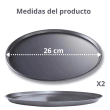 Set Of 2 Non-Stick Pizza Baking Tray Molds - 26 cm - View 3