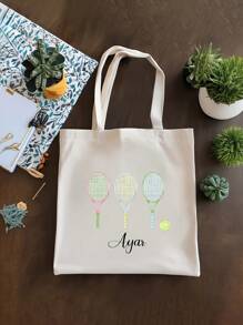 Spersonalizowana torba tenisowa, spersonalizowana torba tenisowa, sportowy prezent tenisowy dla niej, spersonalizowana torba tenisowa, torba miłosna tenisowa, prezent tenisowy